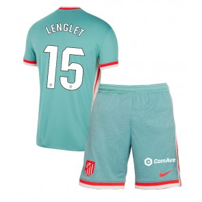 Atletico Madrid Clement Lenglet #15 Dětské Venkovní dres komplet 2024-25 Krátký Rukáv (+ trenýrky)